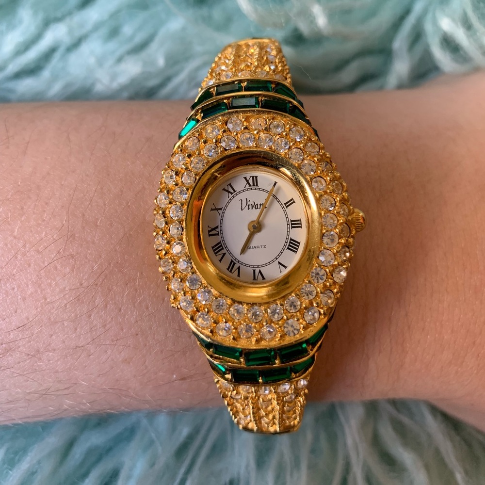 ✨ Vivani Gold & Emerald Green watch ✨